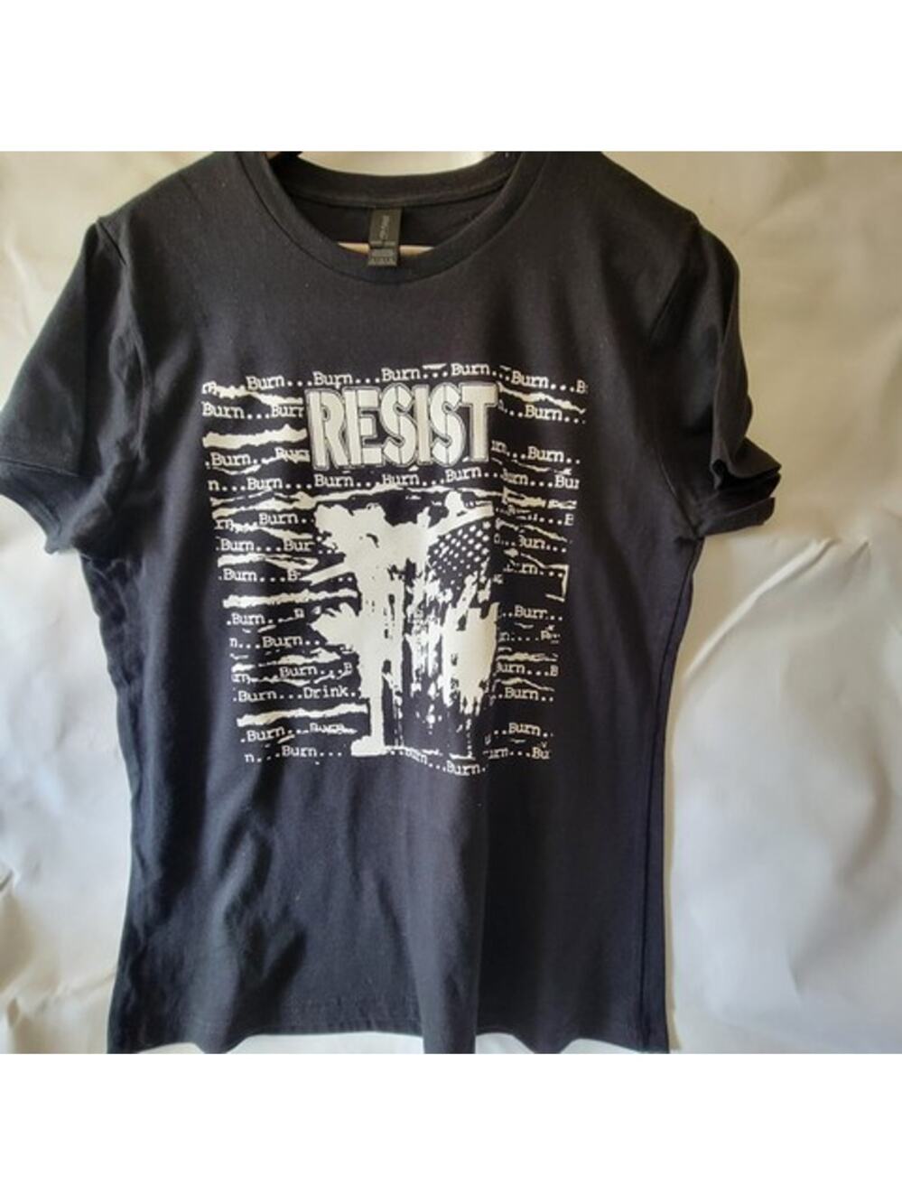 Resist  band t shirt Ladies Large  Black